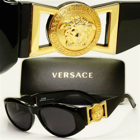 gianni versace 424 sunglasses in black gold|unisex Versace sunglasses.